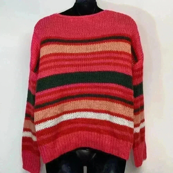 Stitches and stripes size small pink knit sweater - Picture 6 of 7